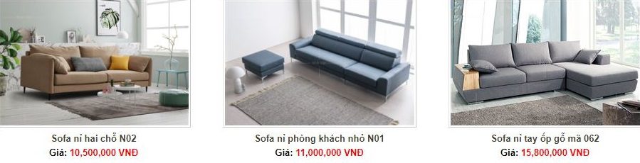 Sofa nỉ Nhà Việt