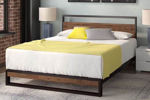 Giường ngủ m2 bằng gỗ kết hợp với sắt