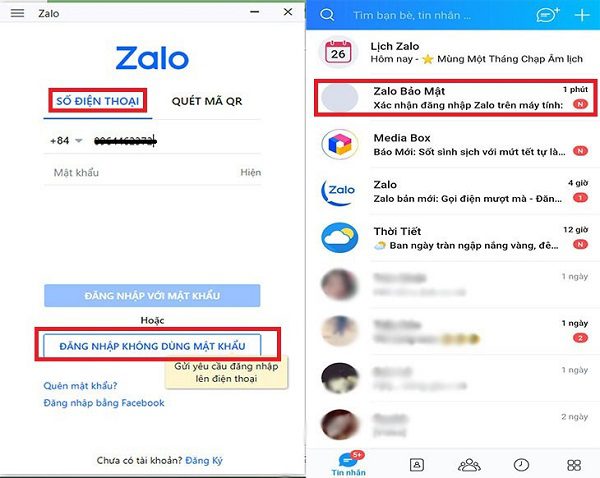 Đăng nhập Zalo trên web không cần mật khẩu 1
