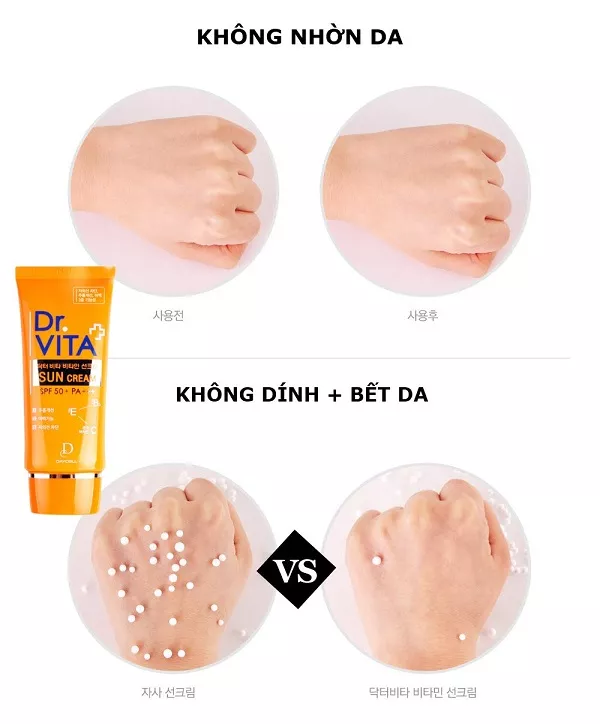 Kem Chống Nắng Dr Vita - Thấm Sâu Nhẹ Nhàng 