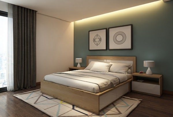 Giường ngủ có ngăn kéo làm từ gỗ xoan Nhật có thể kết hợp với mọi nội thất trong gia đình