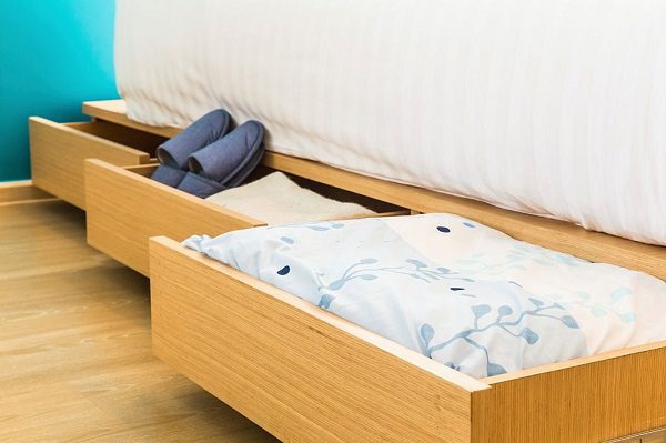 giường ngủ hiện đại có ngăn kéo