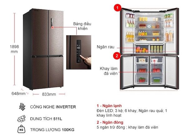 Đánh Giá Tủ Lạnh Thương Hiệu Toshiba Dòng Inverter Gr-Rf610We-Pmv(37