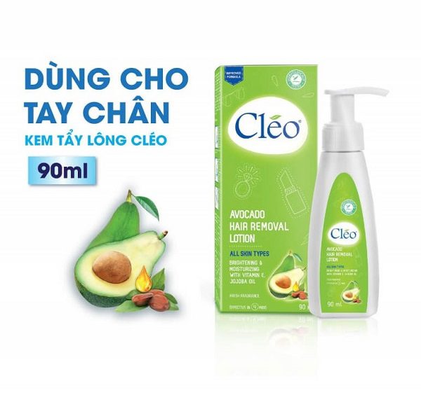 Kem Tẩy Lông Lành Tính Cleo Avocado Hair Removal Lotion