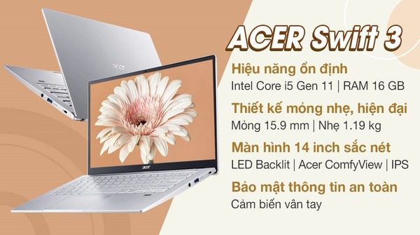Acer Swift 3 Sf314 Ưu Điểm